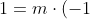 1=m\cdot(-1)+n=-m+n
